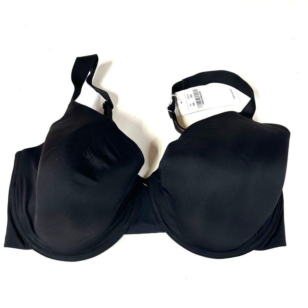 NEW HSIA 40I Lightly Padded Tshirt Full Coverage Bra Solid Black Underwire #1372